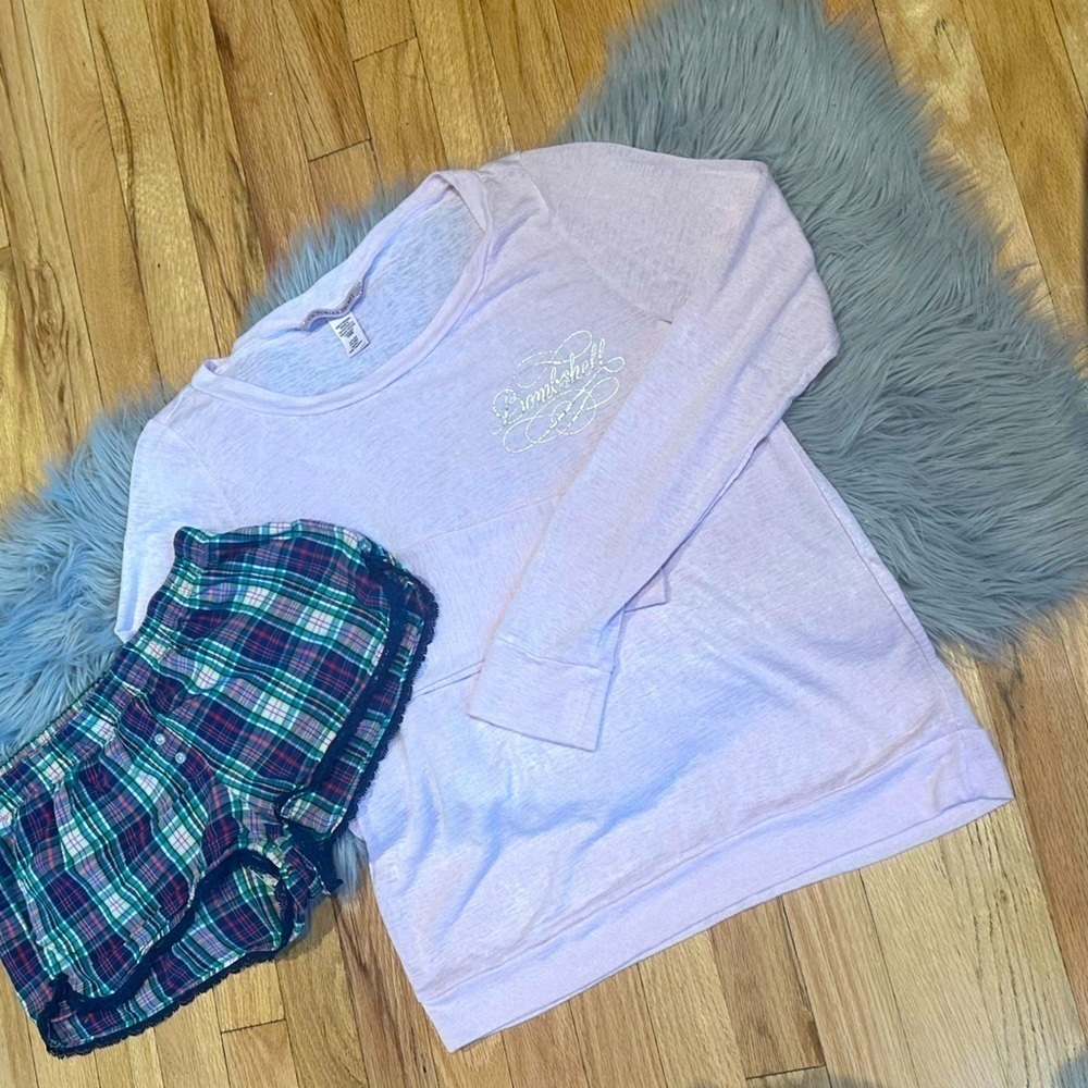 Victoria's Secret Long-Sleeve Short Pajama Set